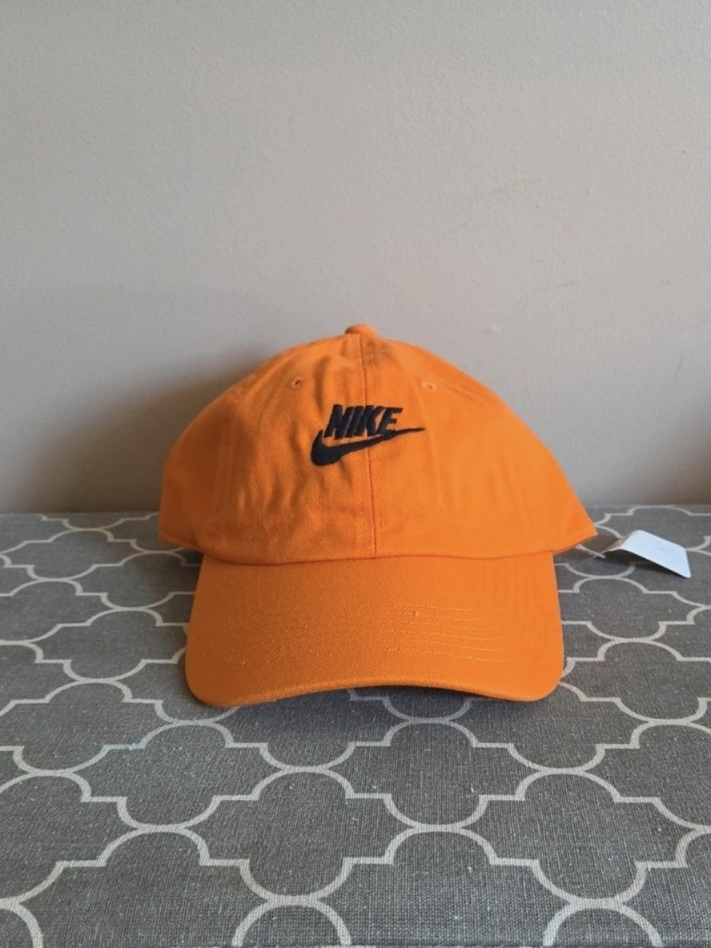Nike Bright Orange Baseball Cap with Black Logo